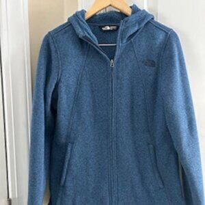 Women's Jacket The North Face Blue Size Medium Zip Enclosure Front Pockets
